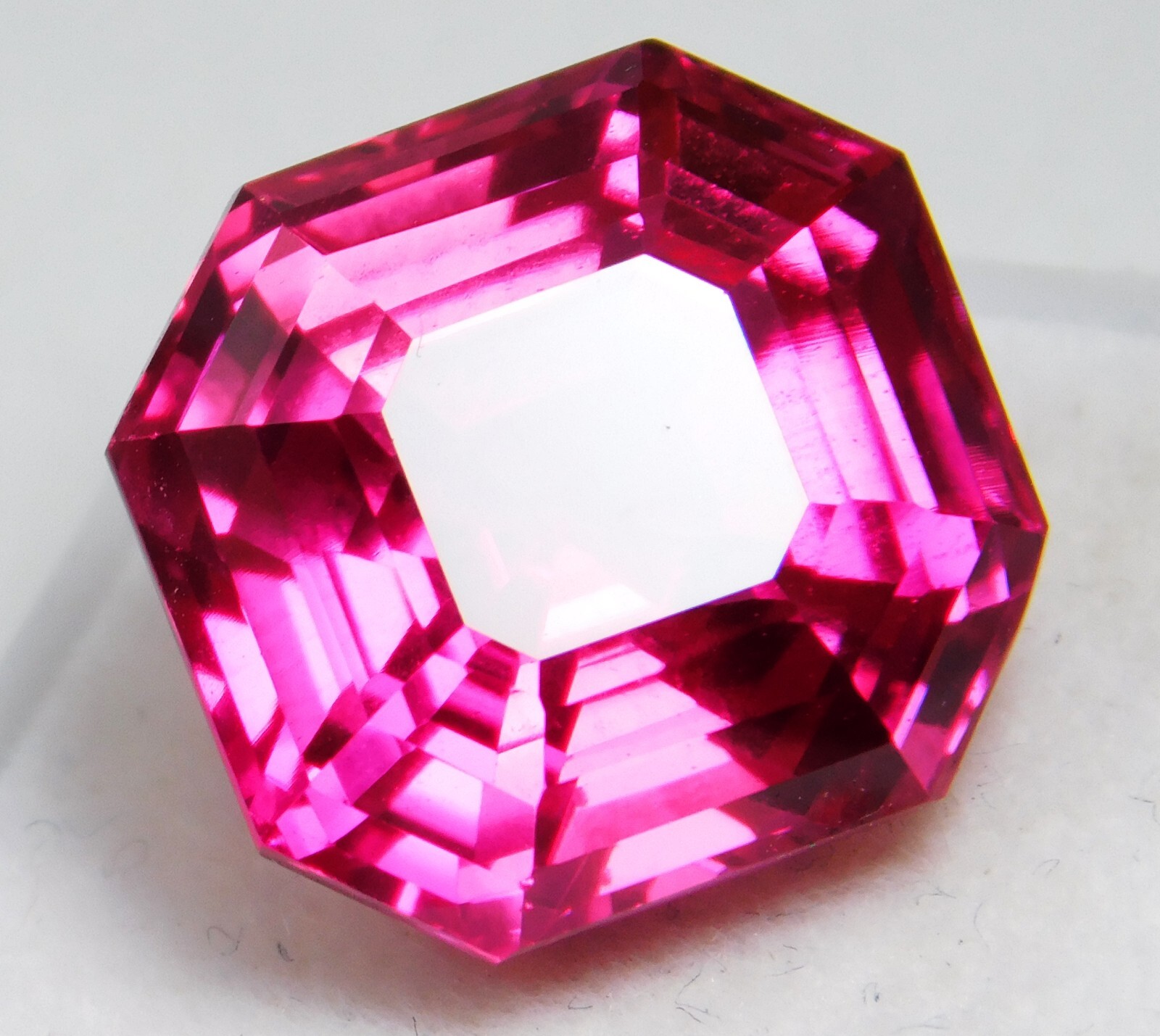 Certified BURMESE Ruby 21.30 Ct Natural Untreated FLAWLESS Radiant Cut Gemstone