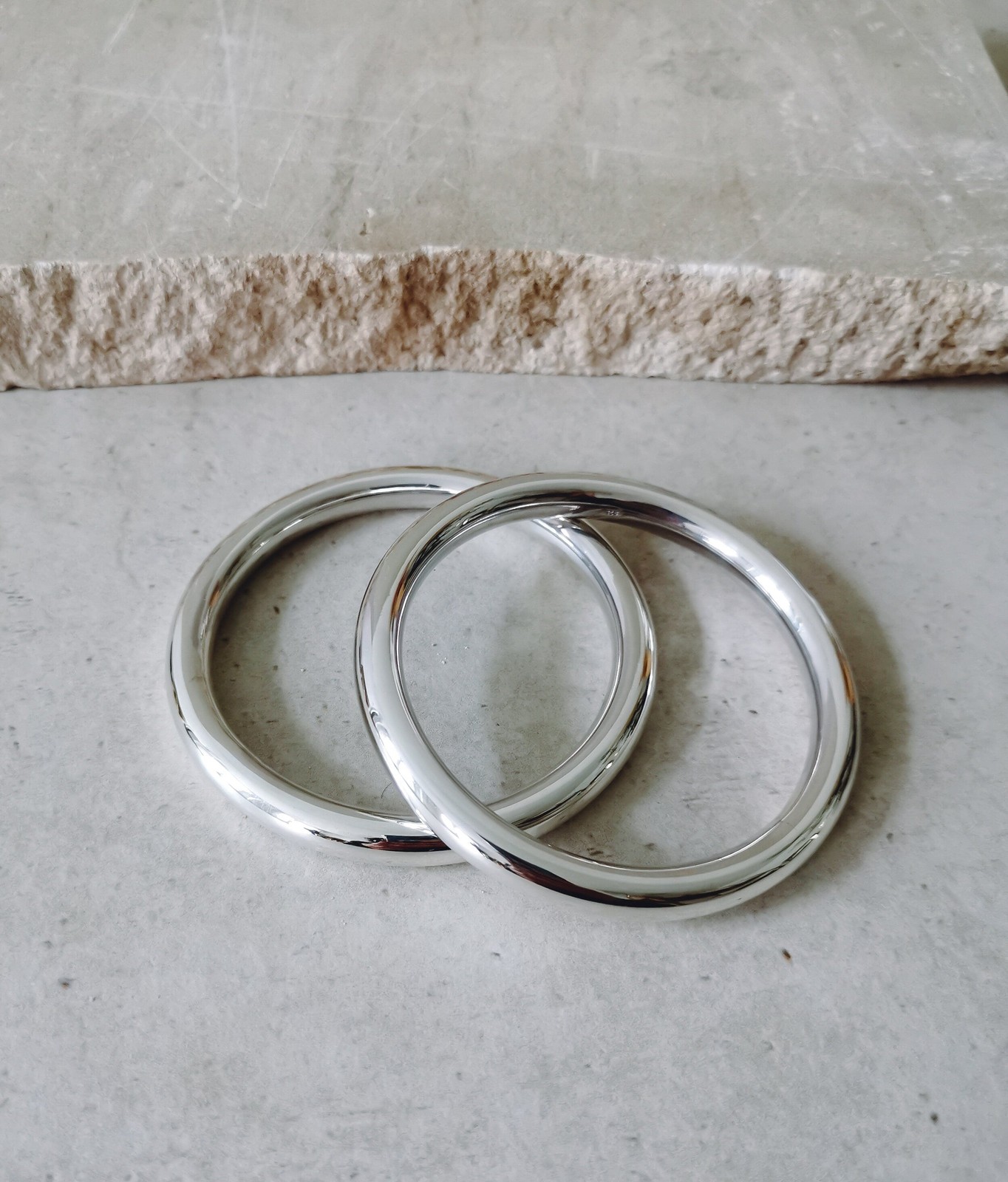 Sterling Silver Chunky Bracelet, Statement Bracelet Silver 925, Wide A