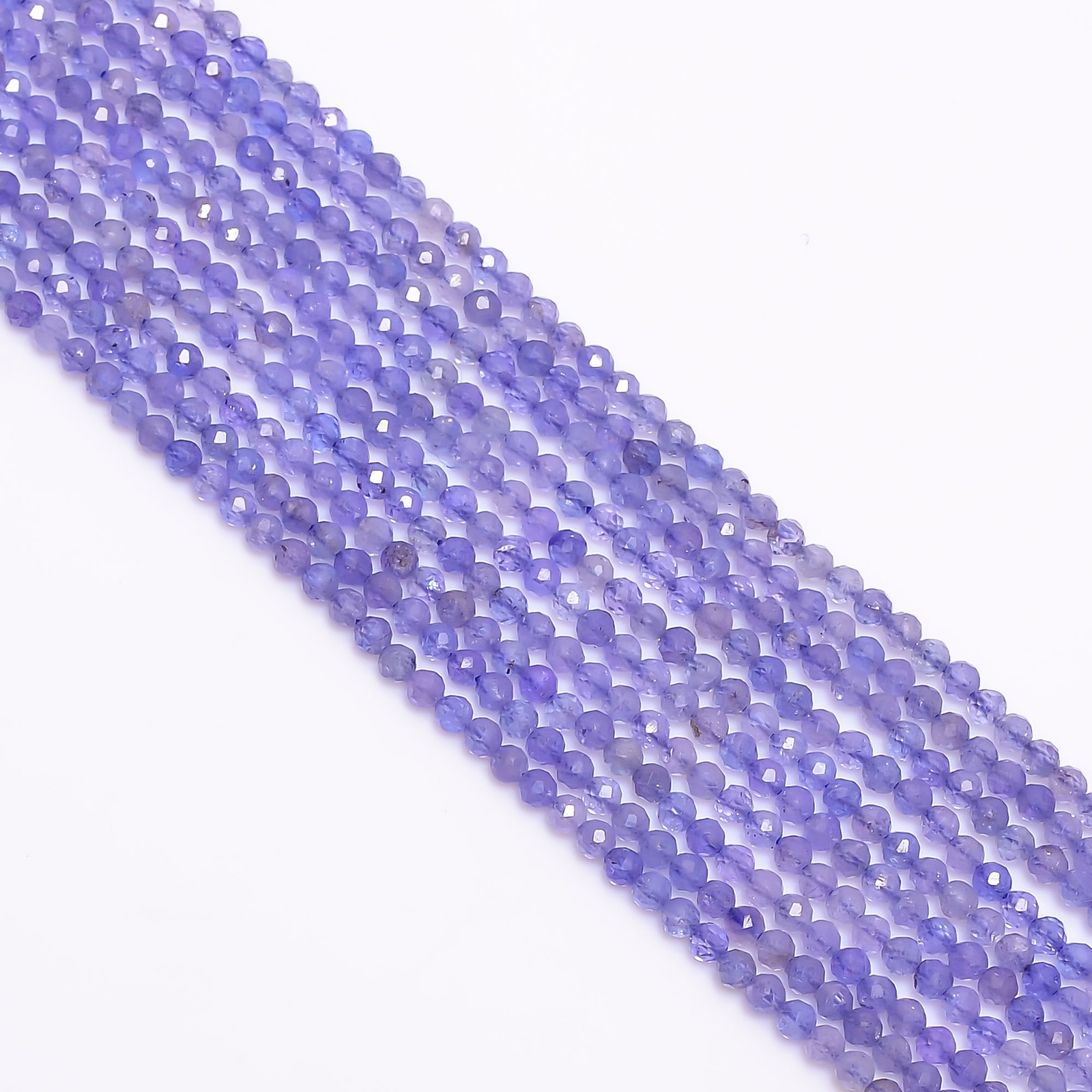 Natural Tanzanite Gemstone Round Micro Faceted Beads 2.5-3 mm Strand 12.5″ 97