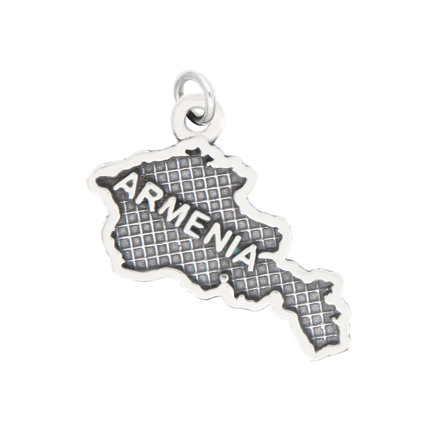 LGU® Sterling Silver Oxidized Armenia Map Charm (With Options)