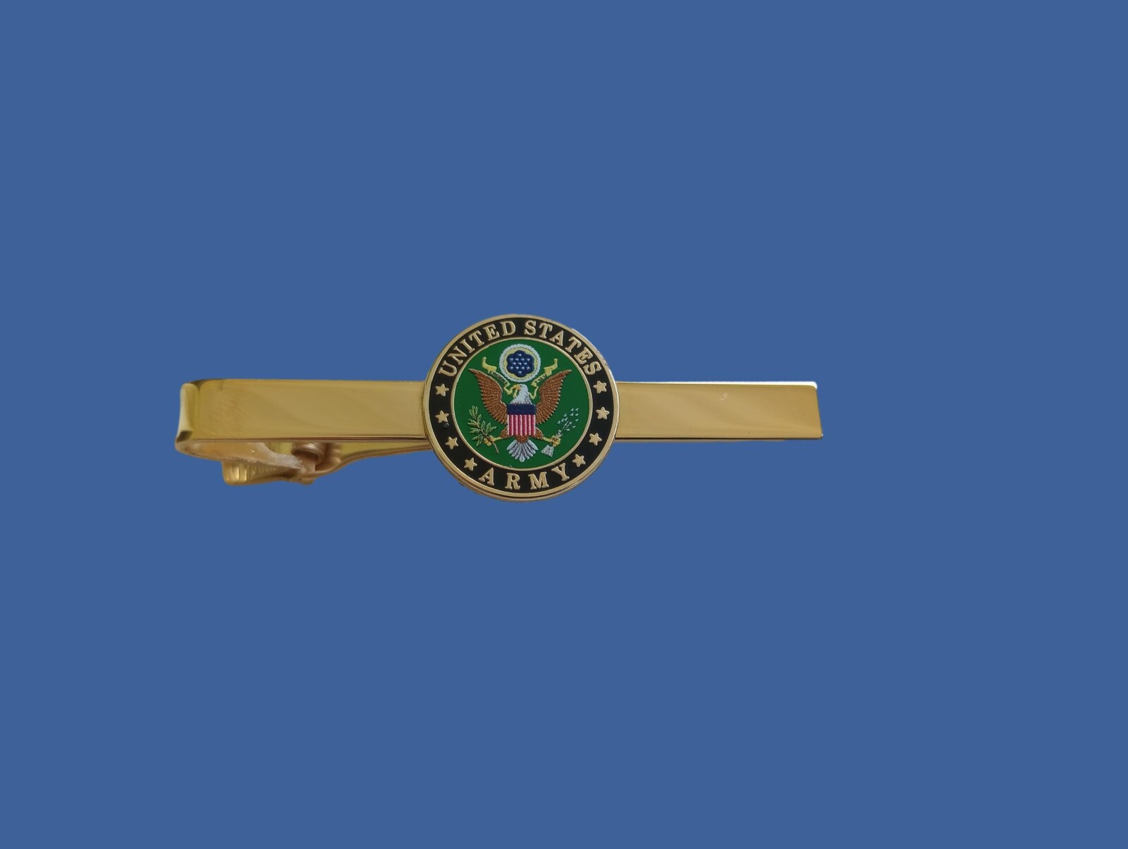 U.S MILITARY ARMY TIE BAR OR TIE TAC CLIP ON TYPE UNITED STATES ARMY U.S.A MADE