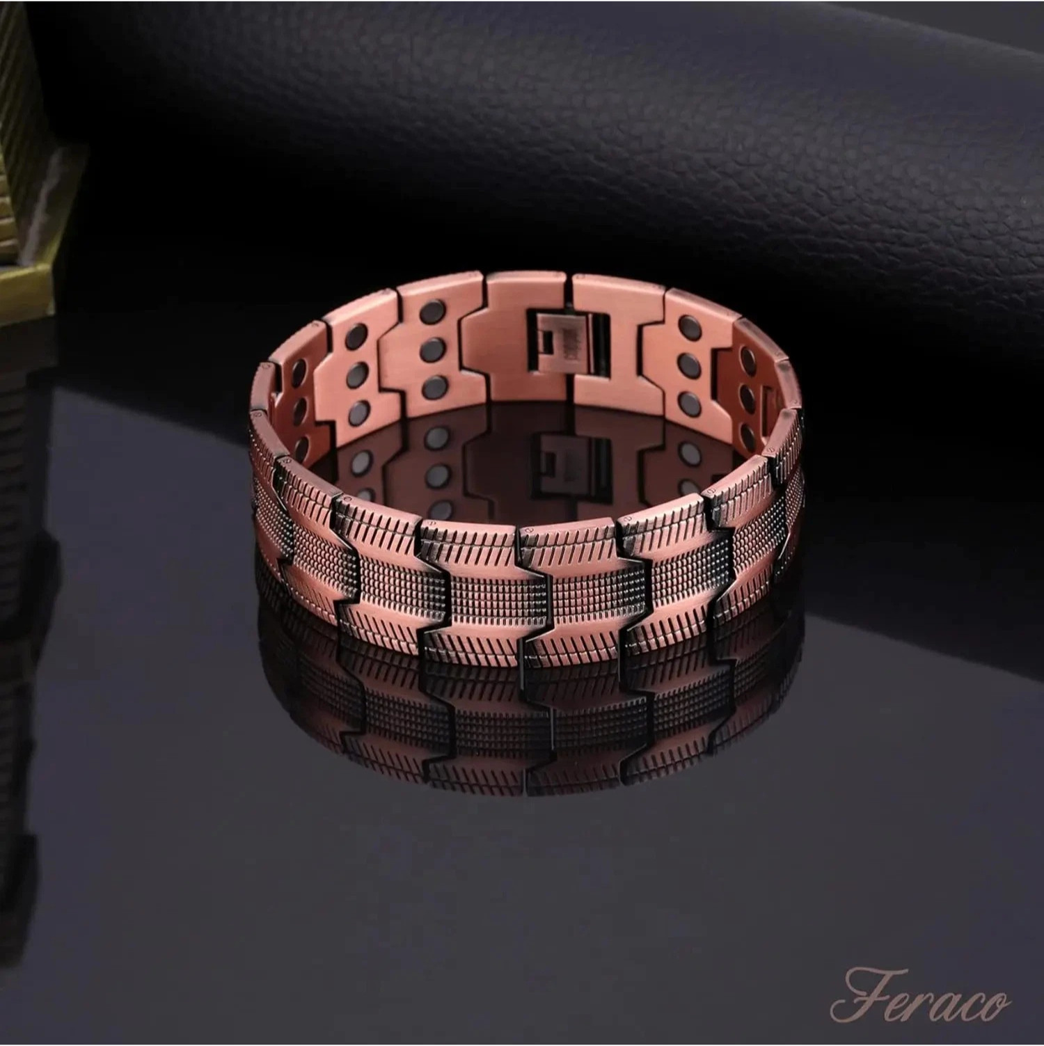 Copper Bracelet for Men, 3X Ultra Strength Magnetic Bracelets, 99.99% Pure Coppe
