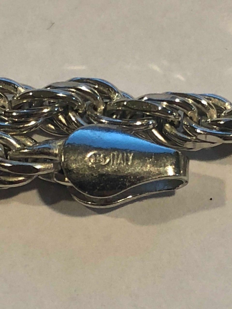 Men’s Solid 925 Sterling Silver Rope Chain 3mm 4mm 5mm 20-30″ ITALY *WHOLESALE*