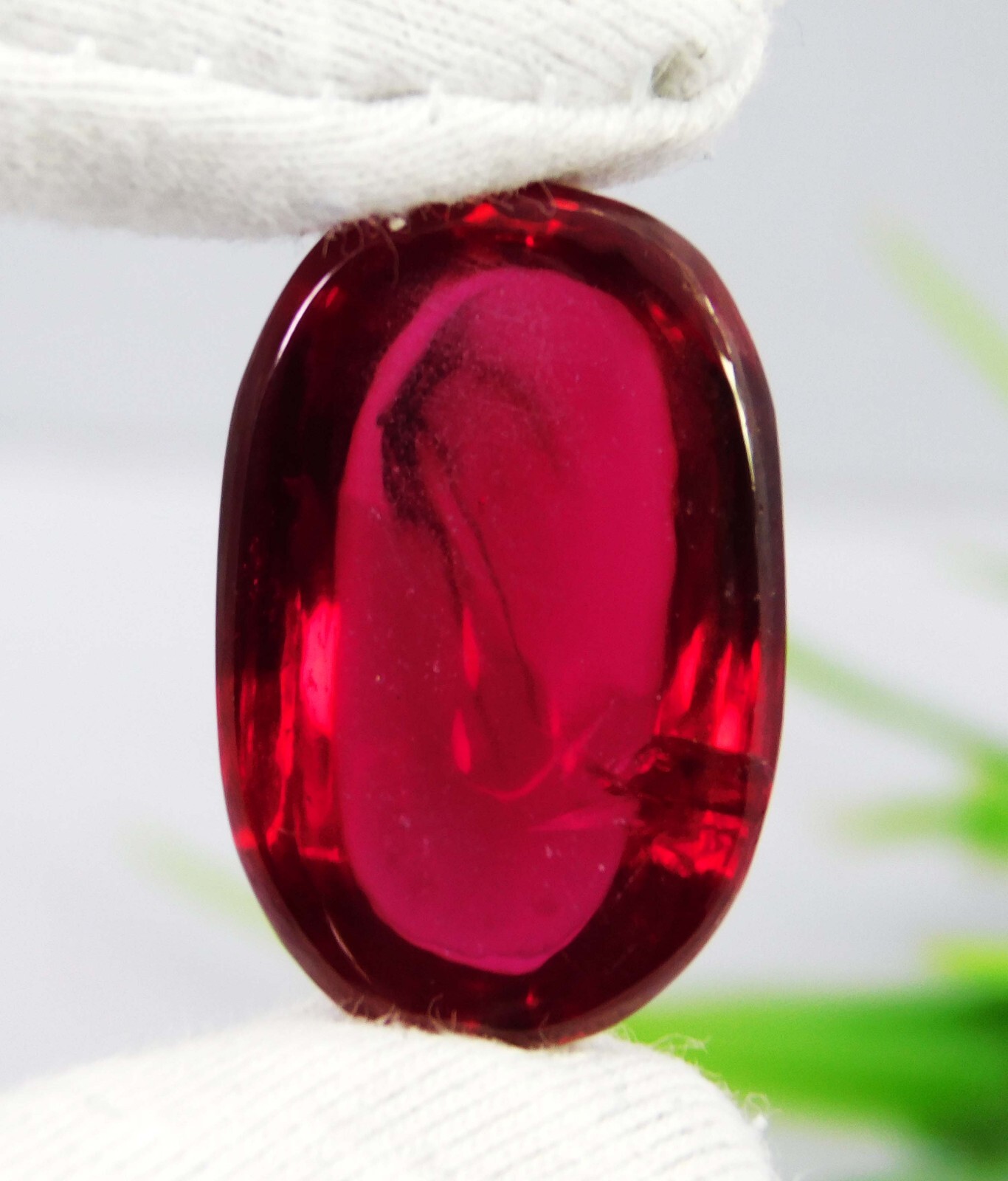 Certified 52.15 Ct Natural Burma Red Ruby Oval Cabochon Cut Loose Gemstone