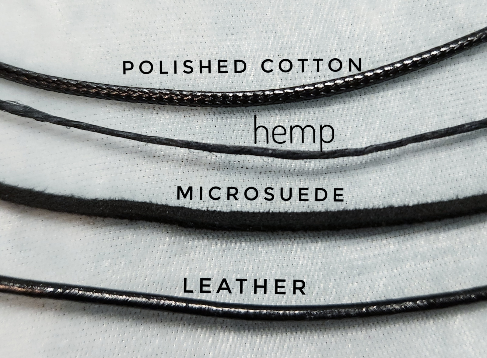 16-20″ Cord choker necklace Plain or w/Charm leather, hemp, cotton or microsuede