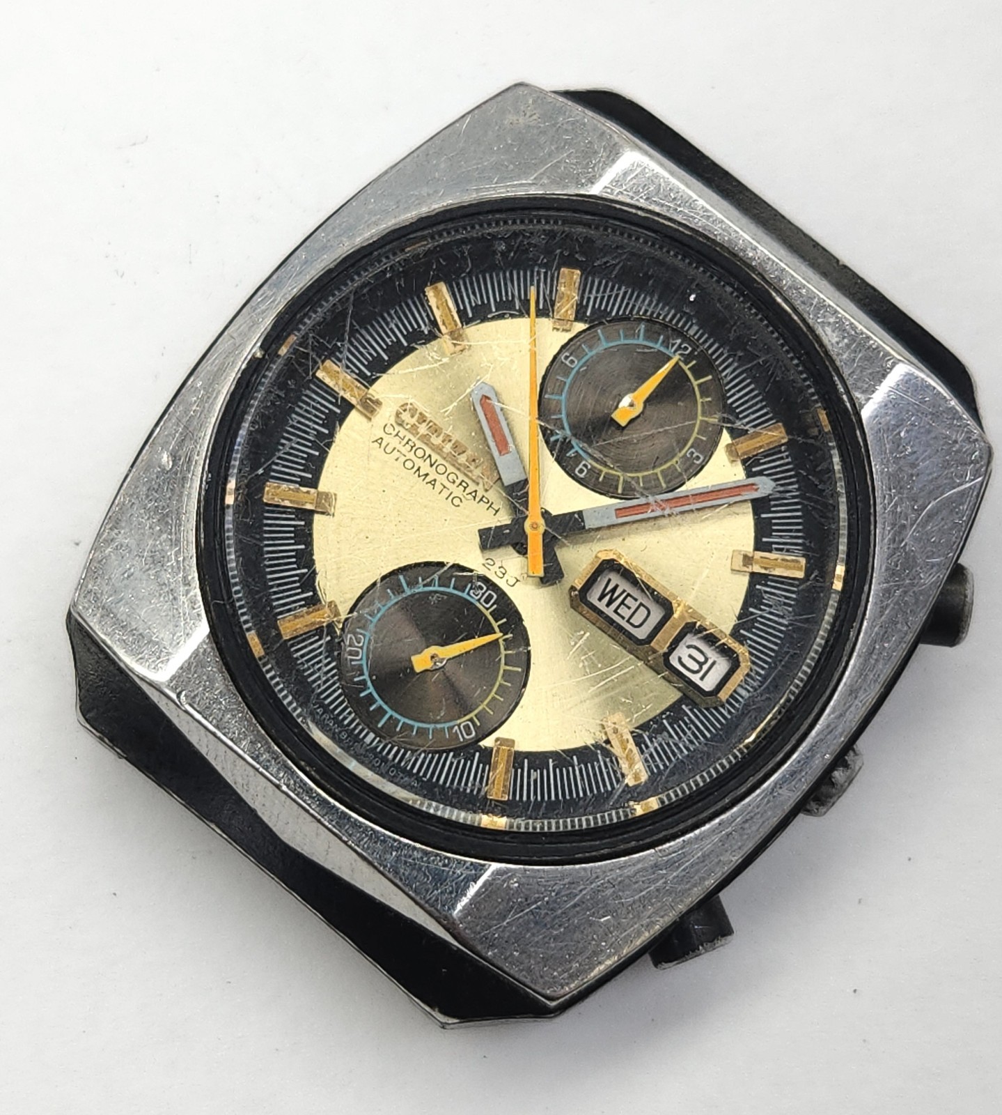 Rare 1973 Vintage Citizen Monaco Challenge Timer Automatic 67-9071 NOT WORKING