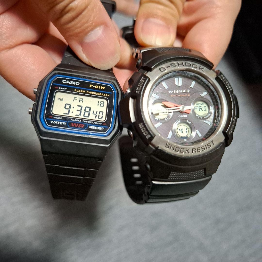 CASIO F-91W & G-SHOCK Watch Set (2 pieces)