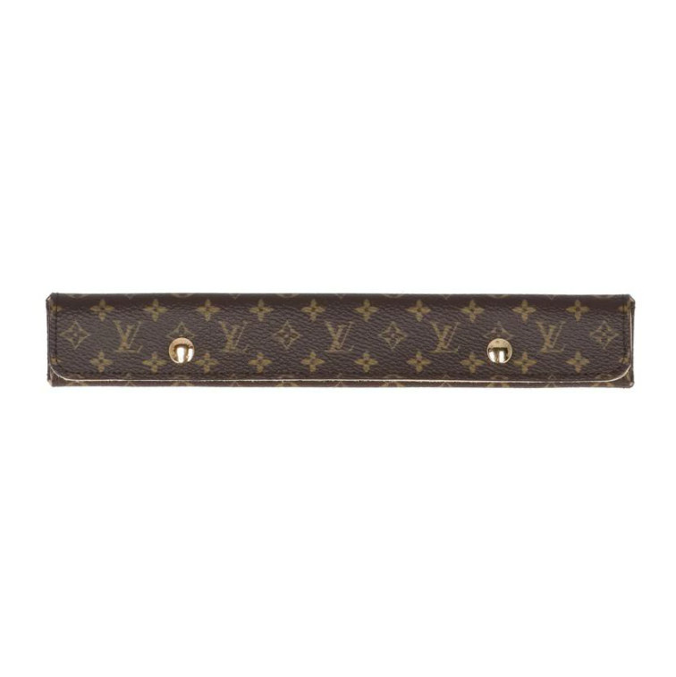 Louis Vuitton Jewelry Case Monogram Brown Necklace Case SN0092 Authentic Japan