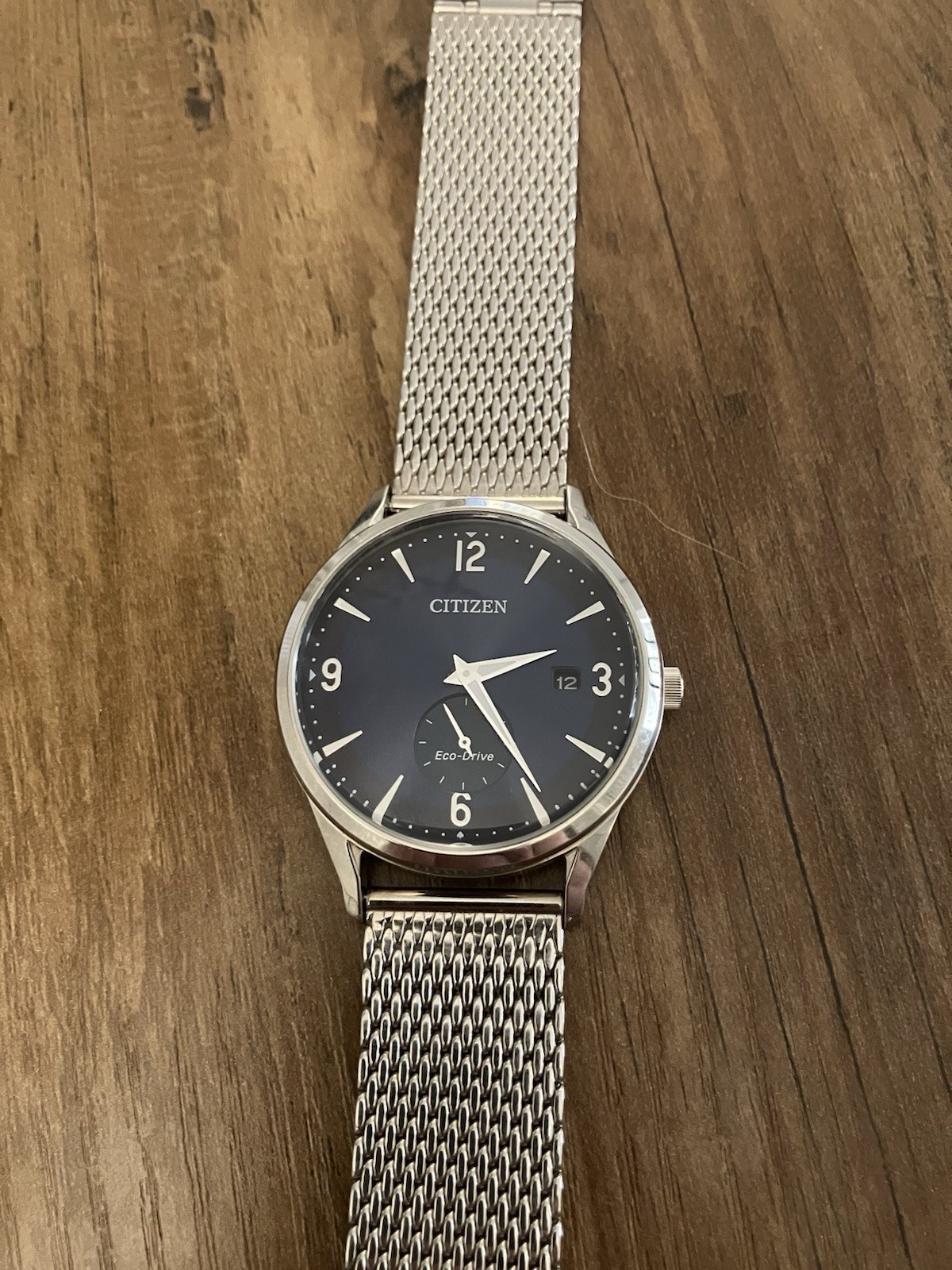 Citizen Eco-Drive B690-R009877 Men’s Blue Dial Mesh Stainless Steel Watch