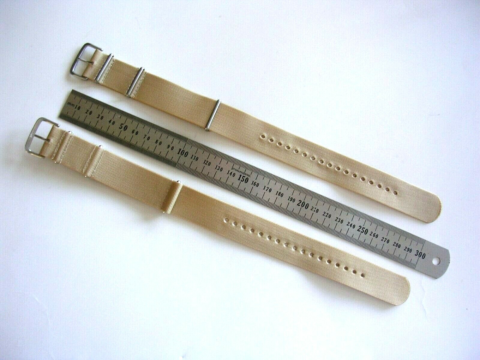 Tan NATO G10 strap prem Ballistic nylon military Mil Spec MoD watchband USA ship