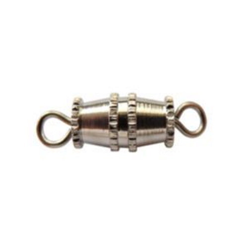 15mm x 5mm Nickel Colored Screw In Barrel Clasps (10)