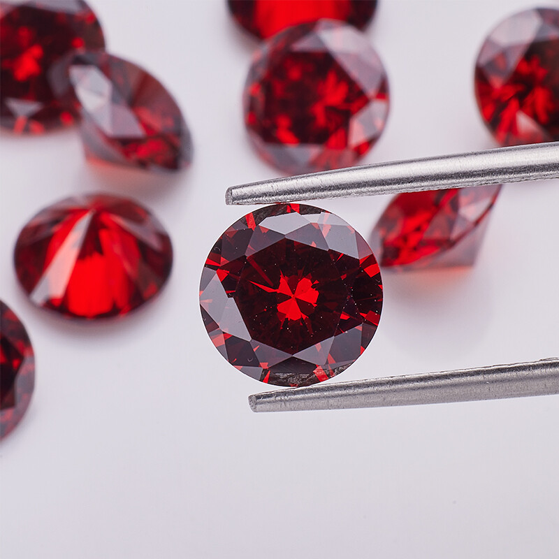 3MM~15MM Garnet Red Color Cubic Zirconia Stone Loose CZ Gemstone AAAAA Wholesale