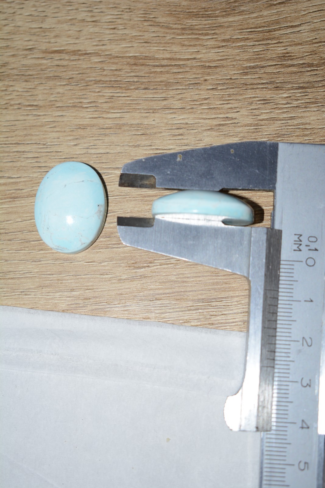 Rare Natural Armenian Turquoise Pair – 35.5 Carats, 2 in 1 lot