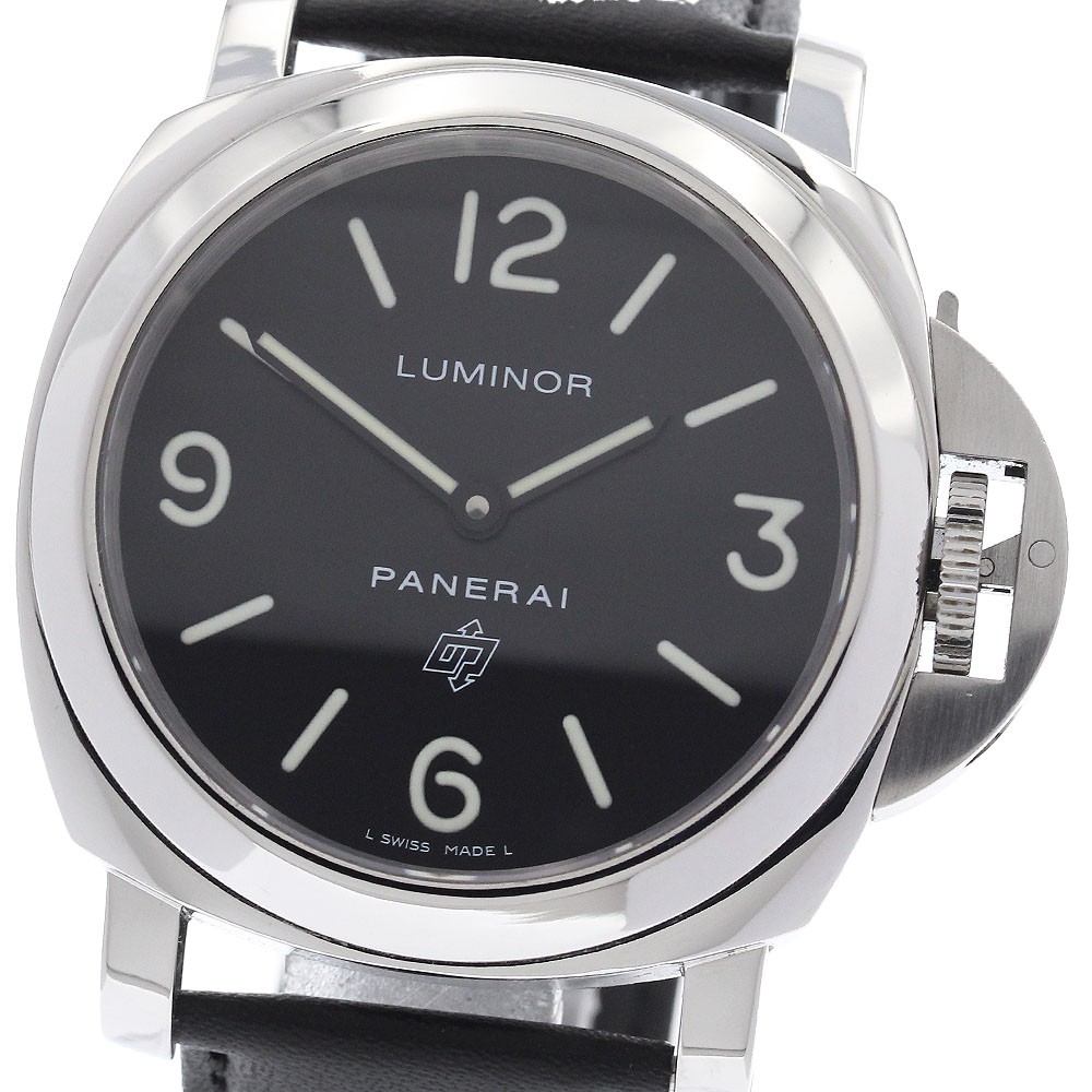 PANERAI Luminor base logo PAM00000 black Dial Hand Winding Men’s Watch_973962