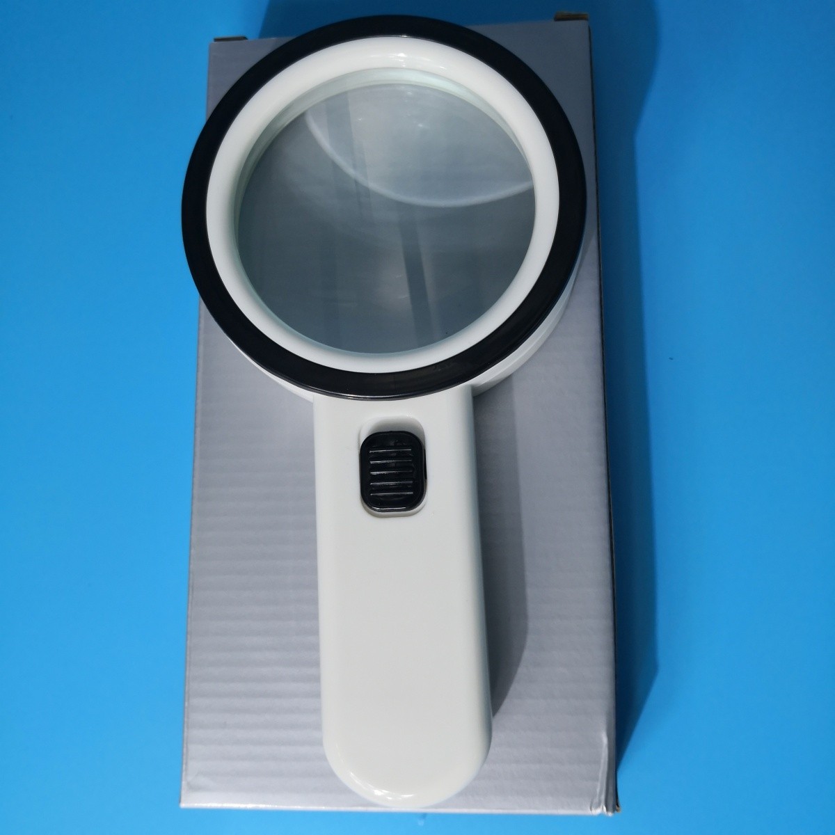 Jumbo 30X Handheld Magnifying Glass w/ 12 Bright LED Light Illuminated Magnifier
