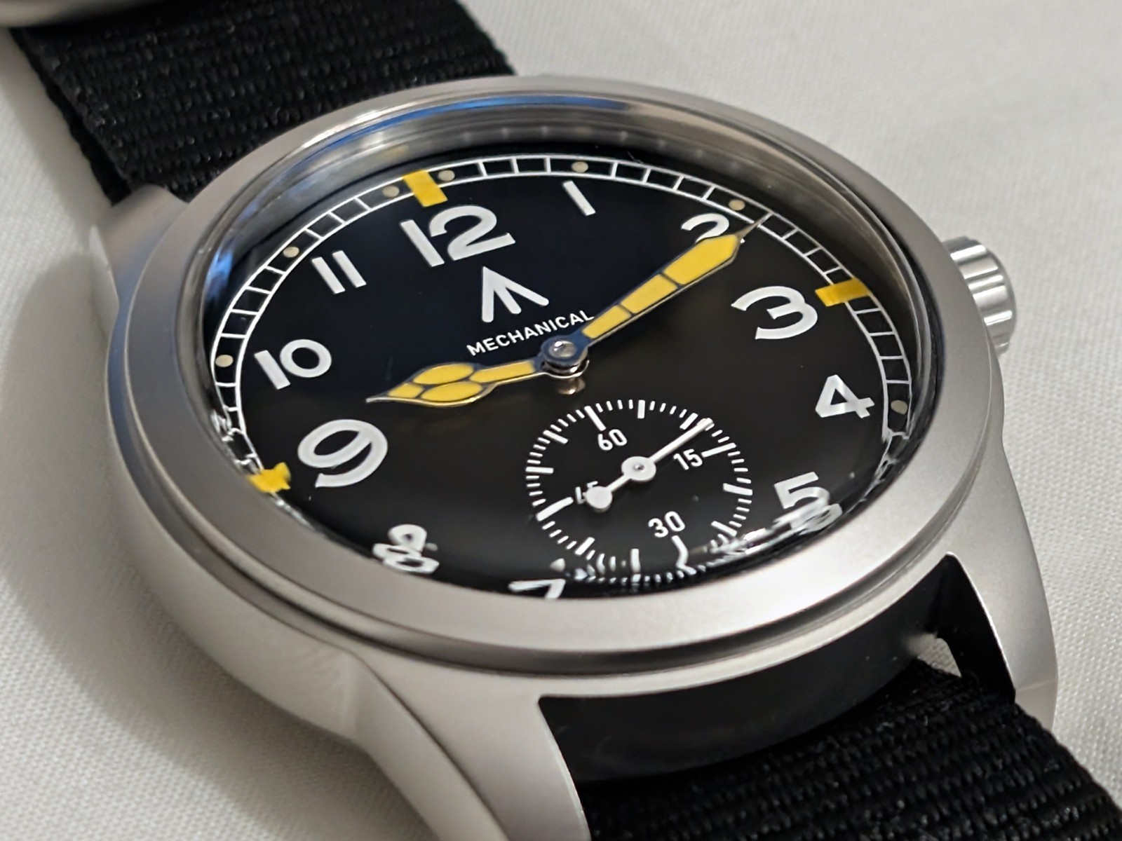 Toujours Pret Mechanical Dirty Dozen Military watch Blasted Stainless steel 39mm