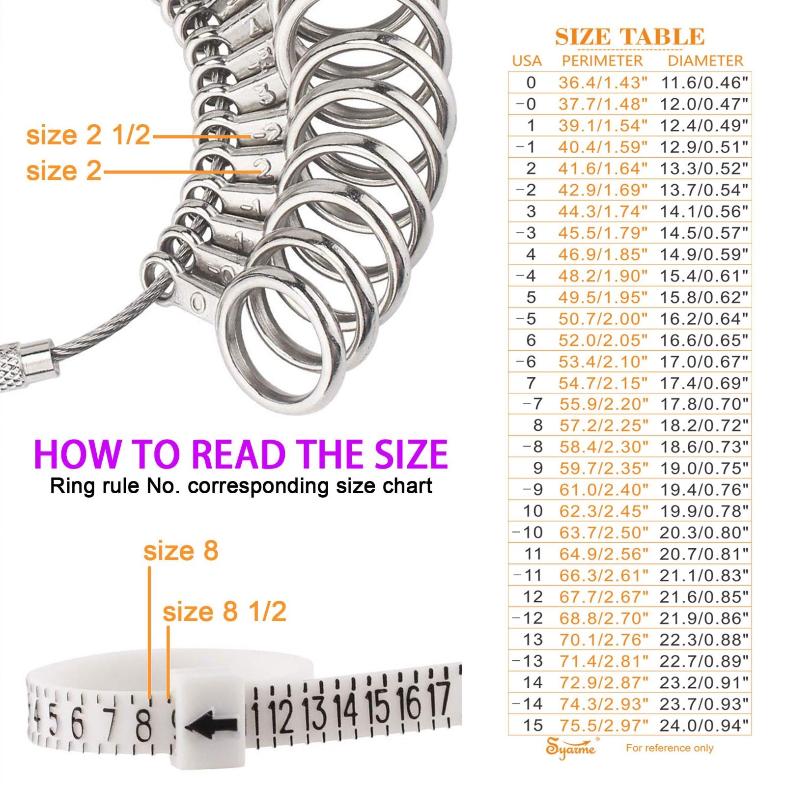 Ring Sizer Tool Kit for Accurate Finger Measurement, US Sizes 0-15, Jewelry Maki