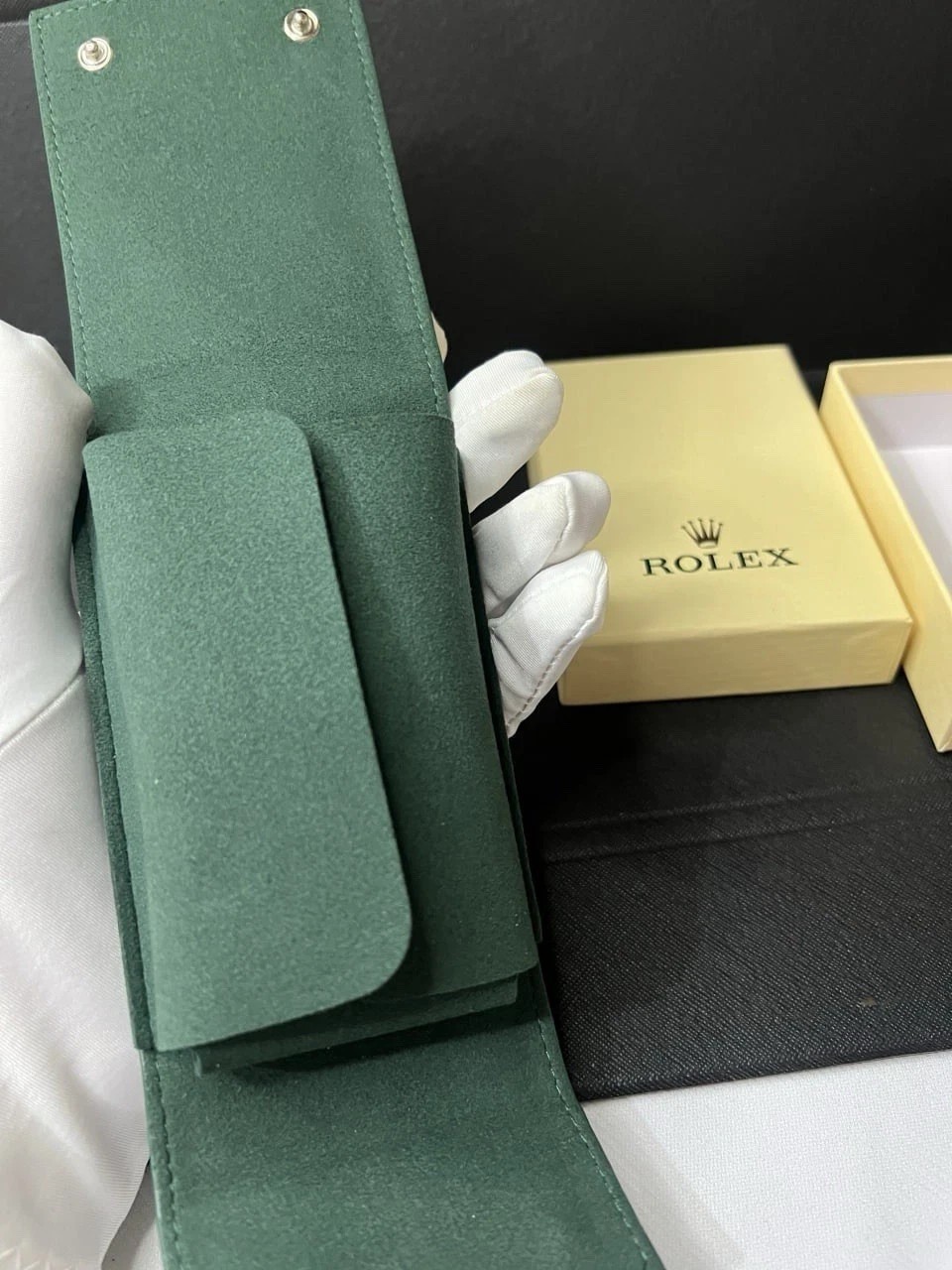 Rolex Case Leather Travel Pouch Service Center Premium Version-Gift For Watch
