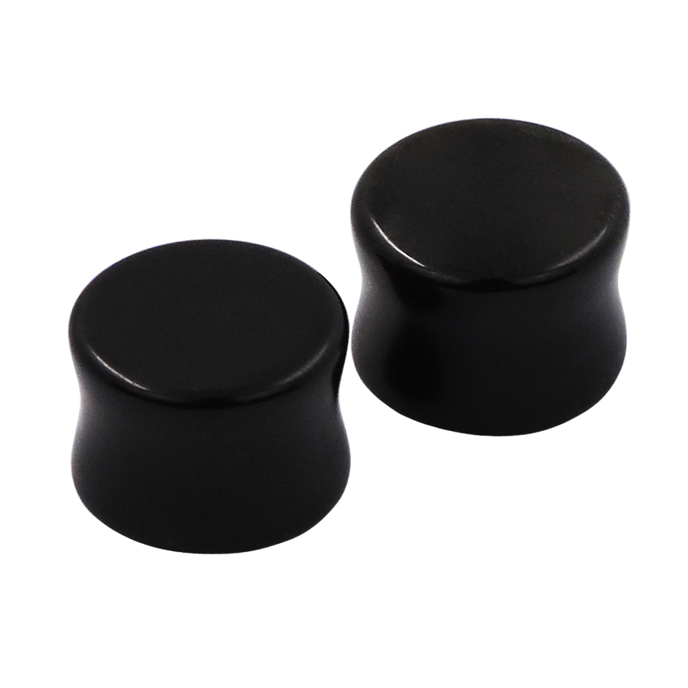 PAIR Ear Flesh Tunnels Plugs Saddle Double Flare Gauges Body Piercing Earrings