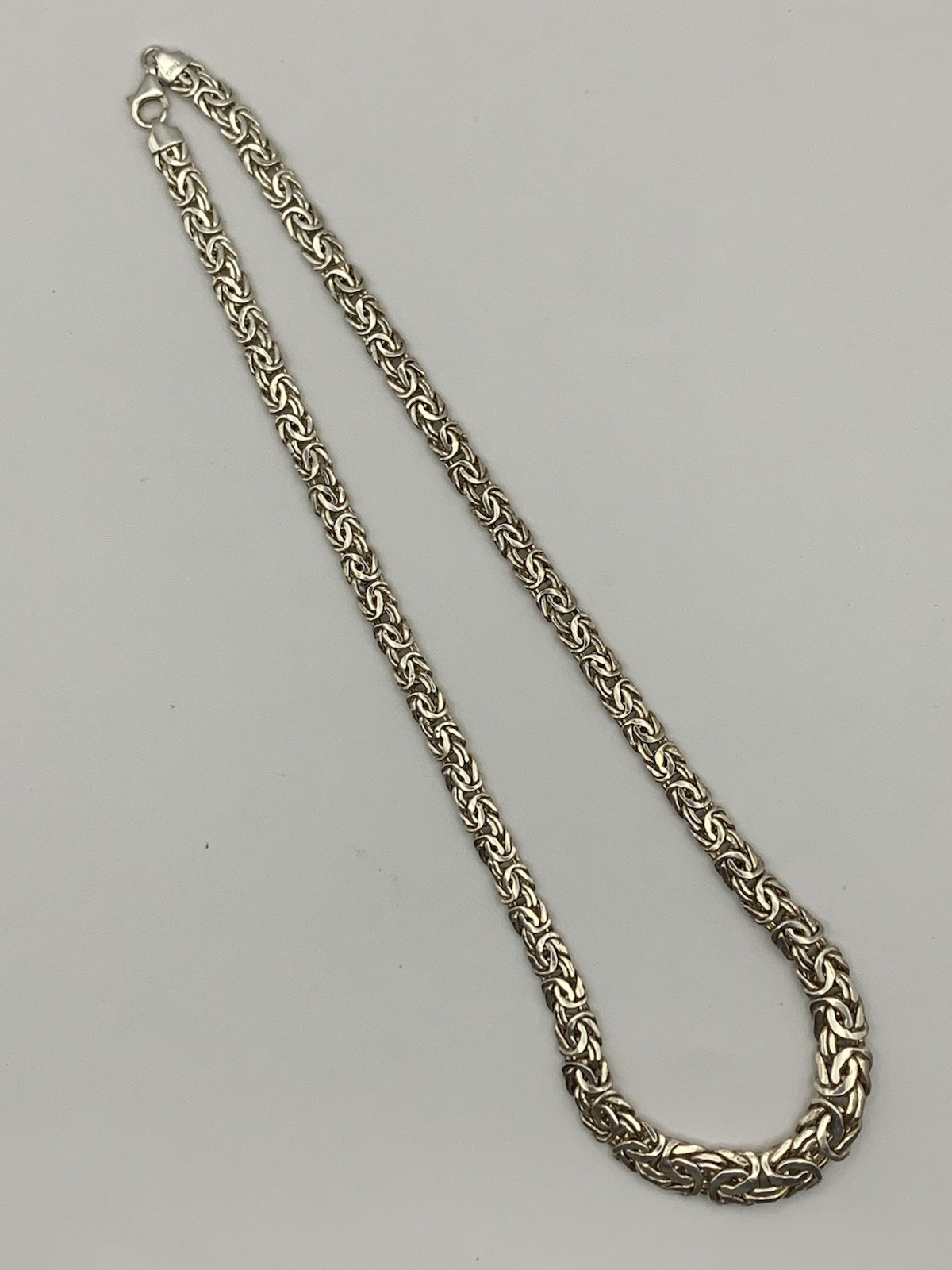 Sterling Silver Graduated Byzantine Chain 20” 28g