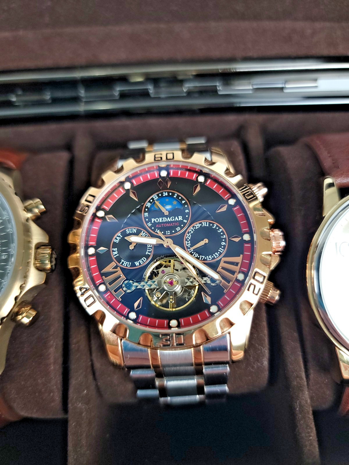 Men’s Watch Collection Lot of 4 with Case includes 1 Michael Kors