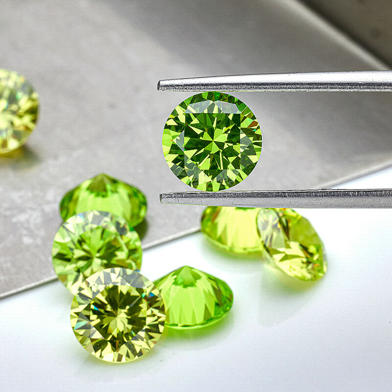Full Size Round Multicolor Loose Cubic Zirconia AAAAA Stone Gemstone for Jewelry