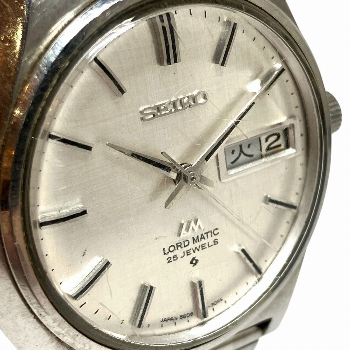 Seiko Roadmatic SS Automatic Watch Silver 66.4g Vintage Used Scratch from Japan