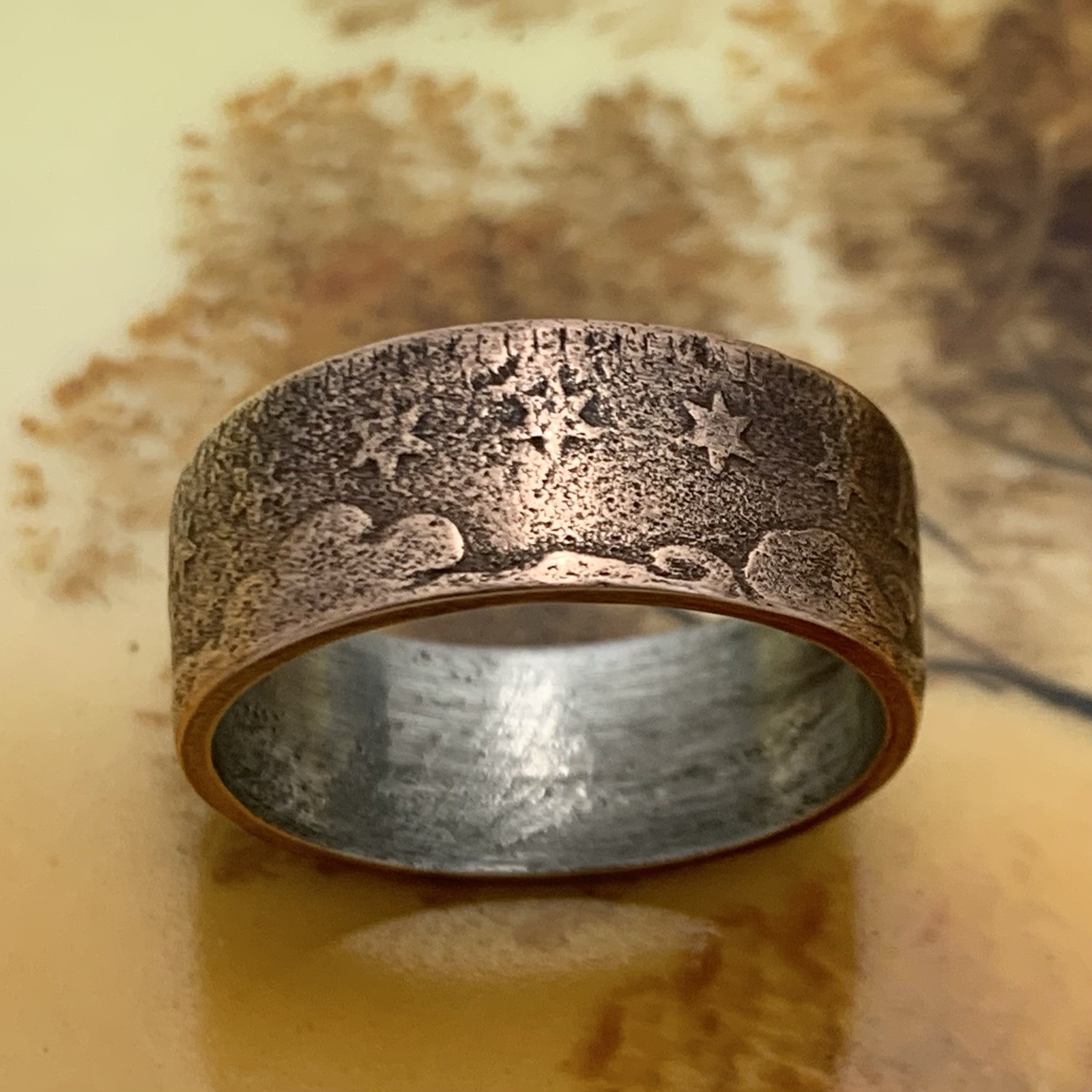 Unique 1817 United States of America Large Cent Coin Ring – Size 10.5