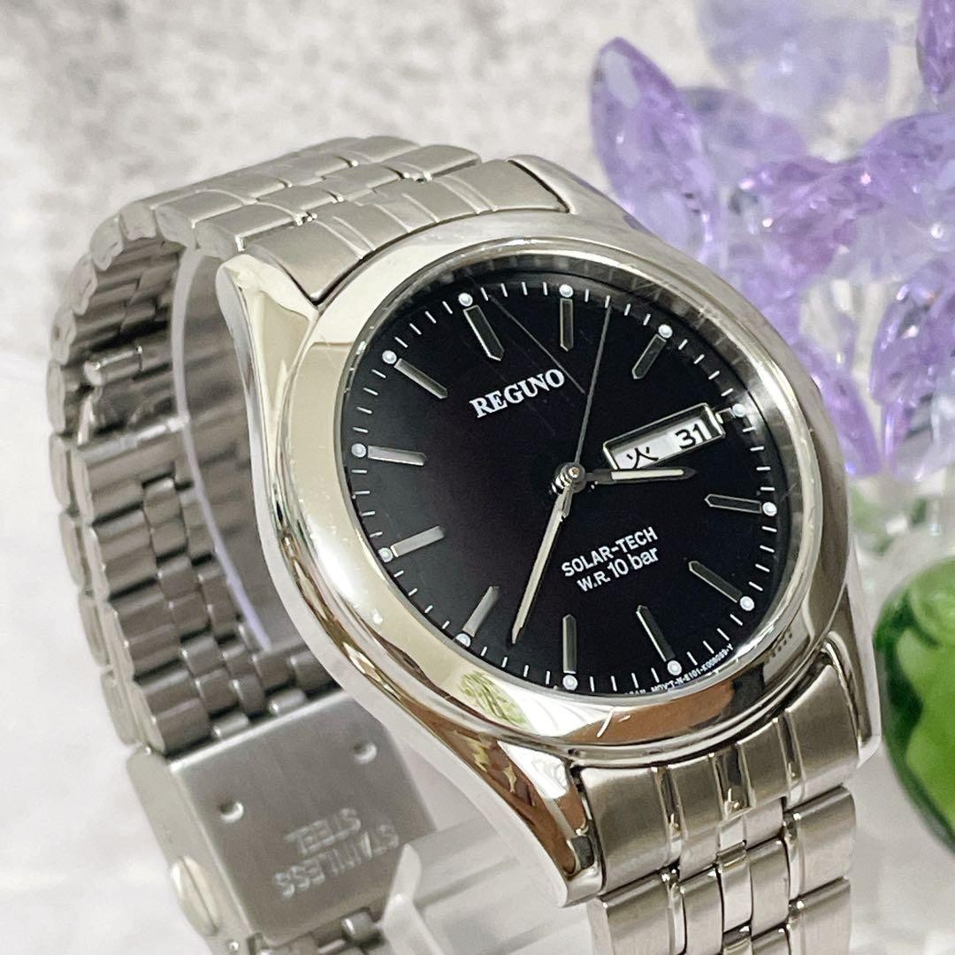 REGUNO Citizen Solar Watch, Navy Dial, Day-Date