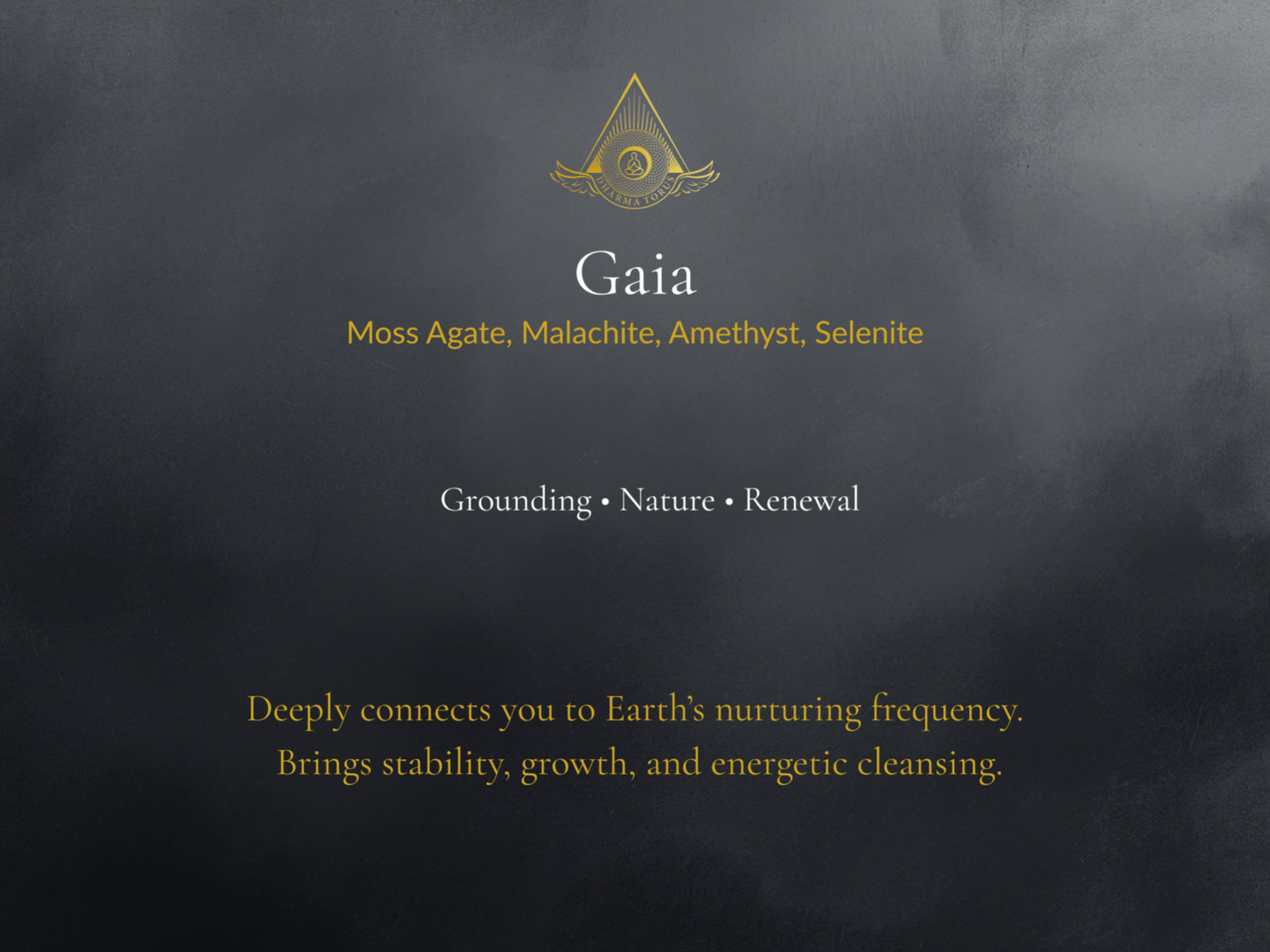 Gaia Torus Pendant Moss Agate Malachite Sacred Geometry Crystal Necklace