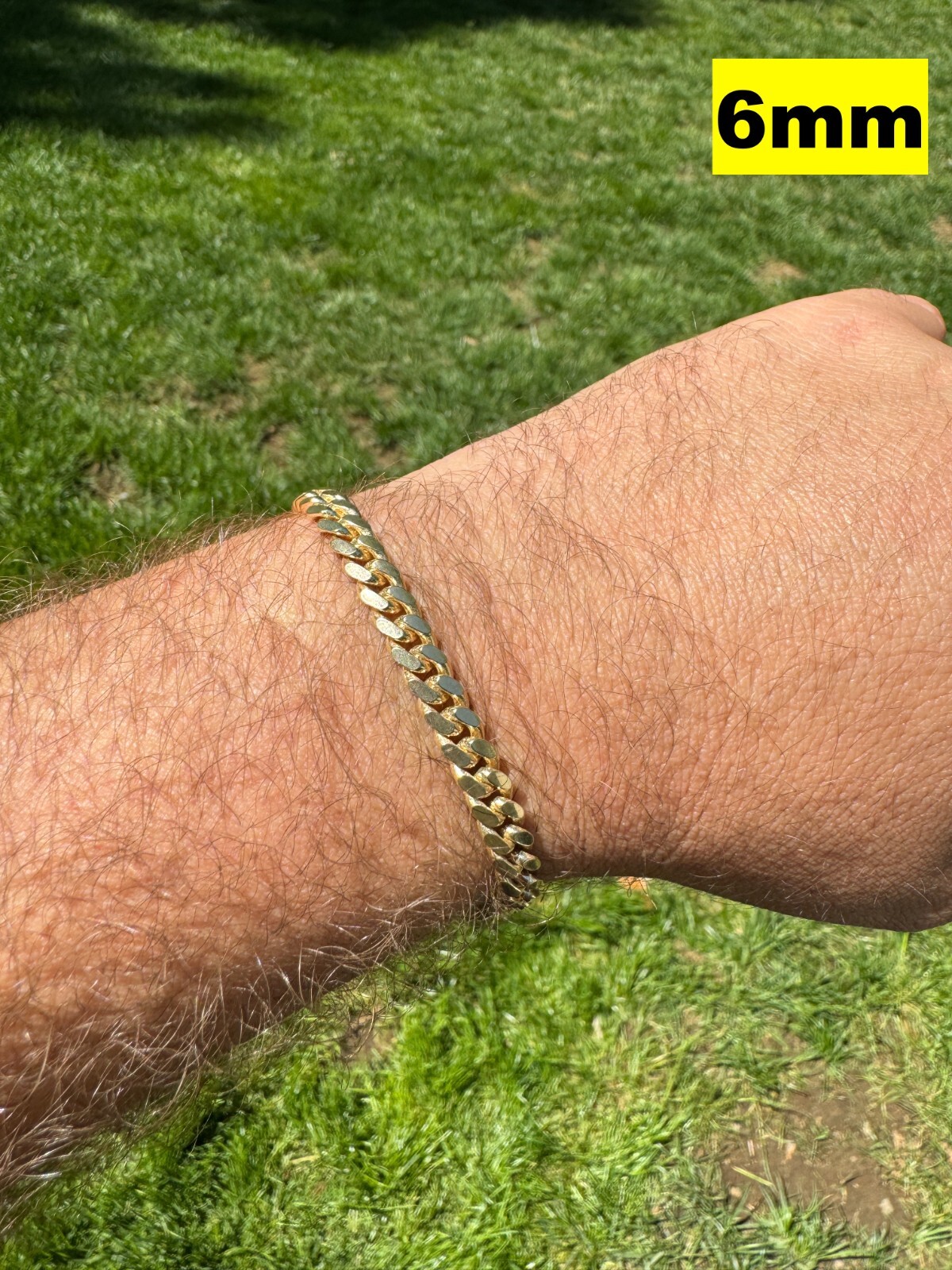 Mens Real Solid 14k Gold Vermeil 925 Silver Miami Cuban Bracelet 4-10mm 6.5-9″