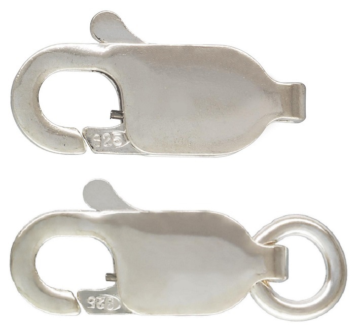 Sterling Silver, 925 Lobster Claw Clasp 2 styles – 7 sizes 8mm – 18mm 1 PC-10 PC