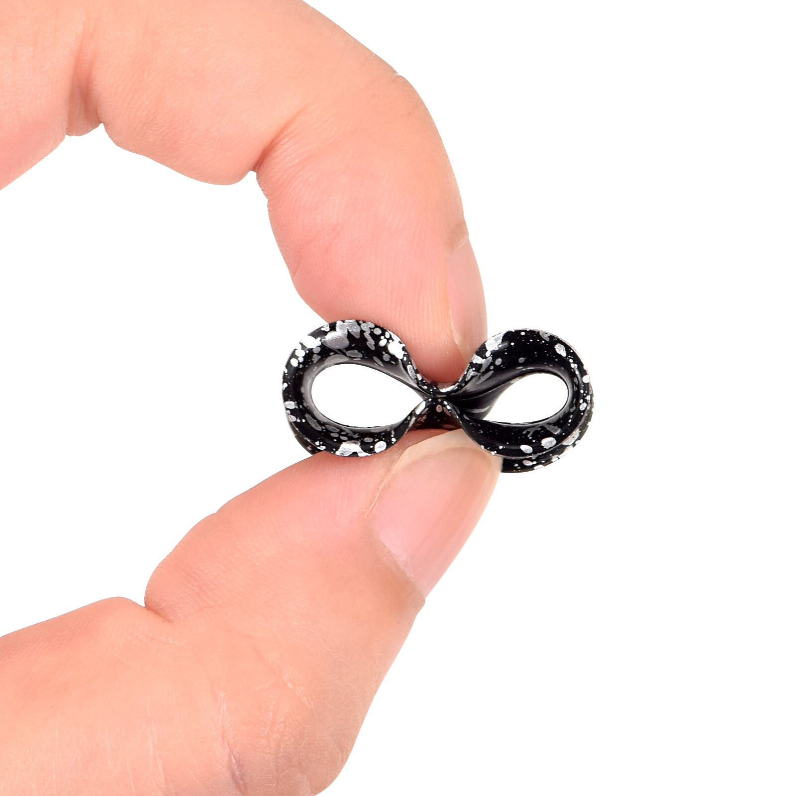 Pair Silicone Soft Tunnels Thin Ear Gauge Tunnels Expander Plugs Silver Spots