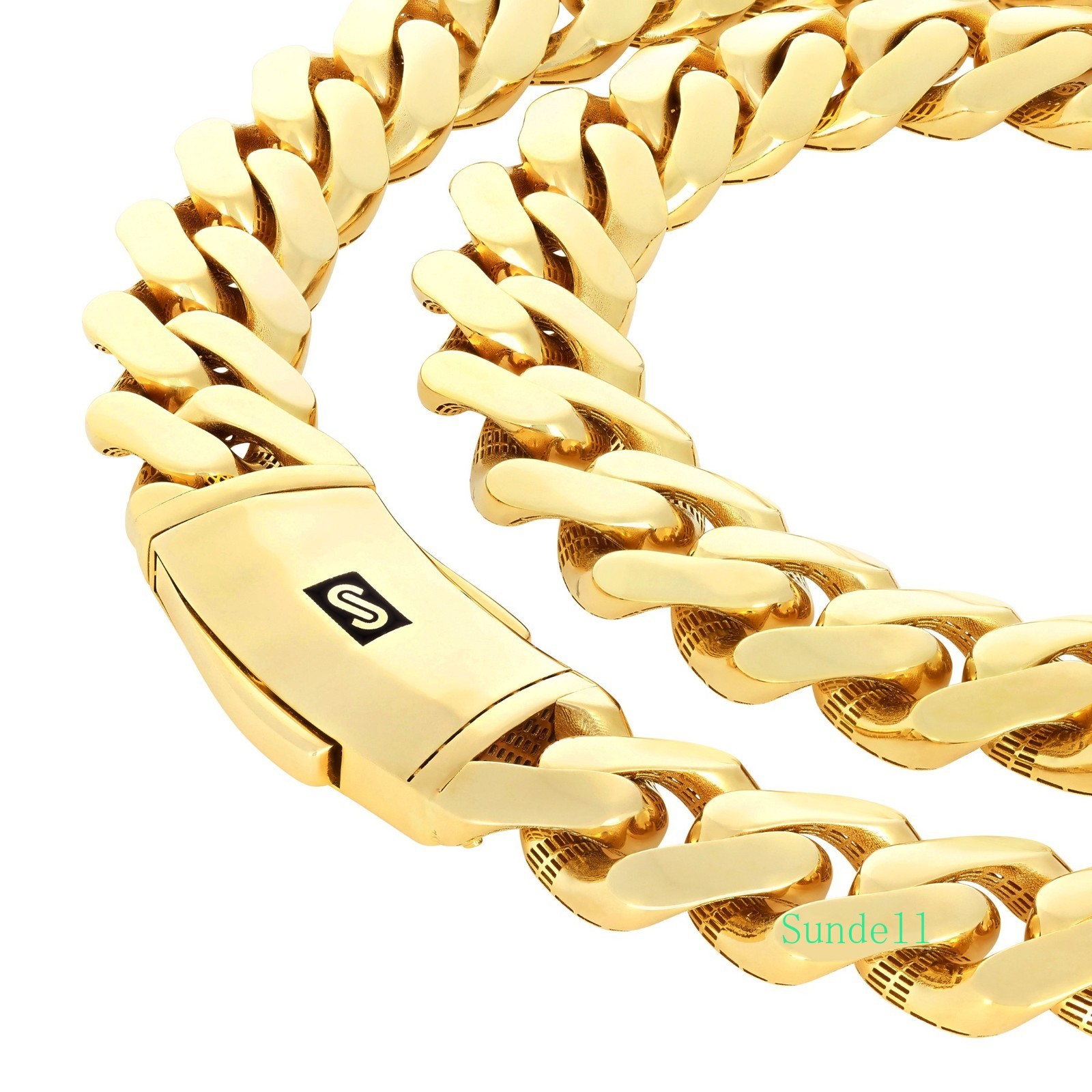 14k Yellow Gold Miami Cuban Royal Monaco Chain 5mm-17mm Necklace Bracelet 7″-30″