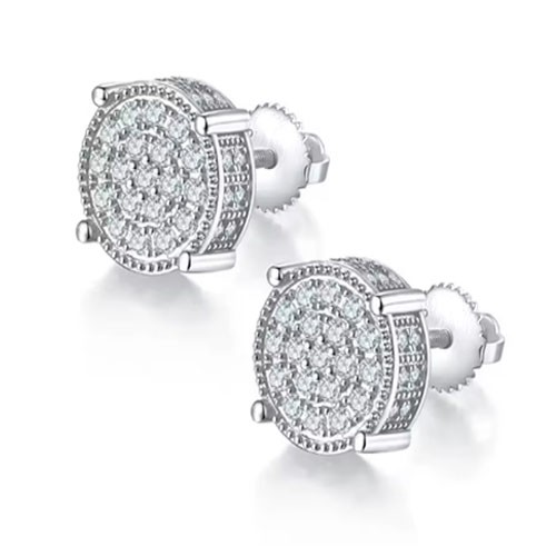 Elegant Stud Earring Alloy Round Women’s Earrings Jewelry Wedding Engagement