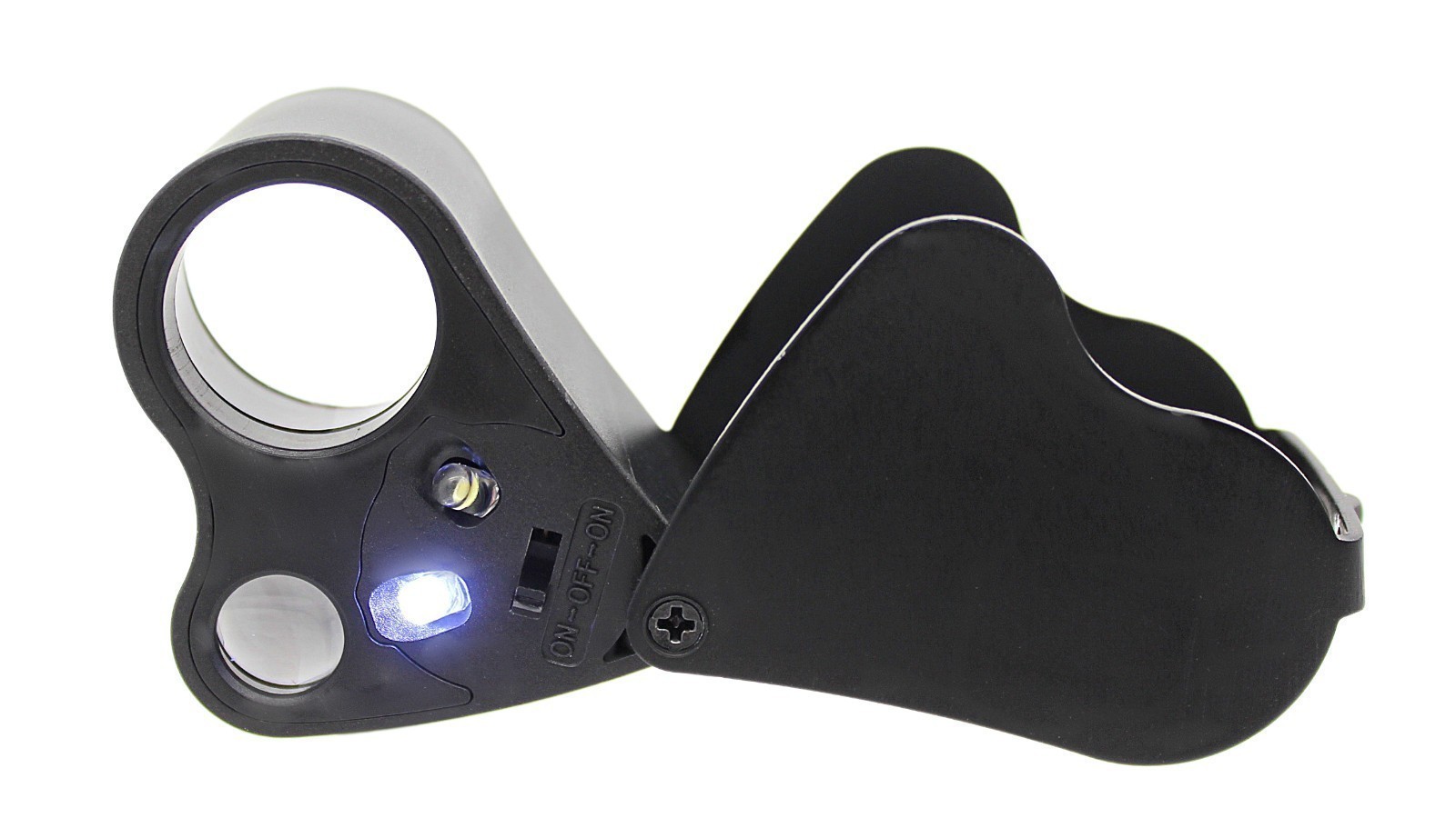 Foldable LED Magnifier 30X 60X Illuminated Jewel Loupe for Gold Identification