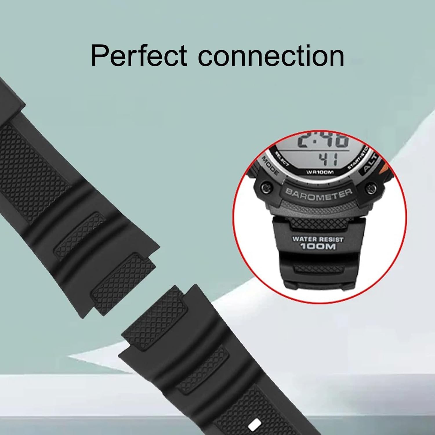 Natural Resin Strap Compatible with Casio AE-1200 AE-1300 F-108 W-216H AE-1000w