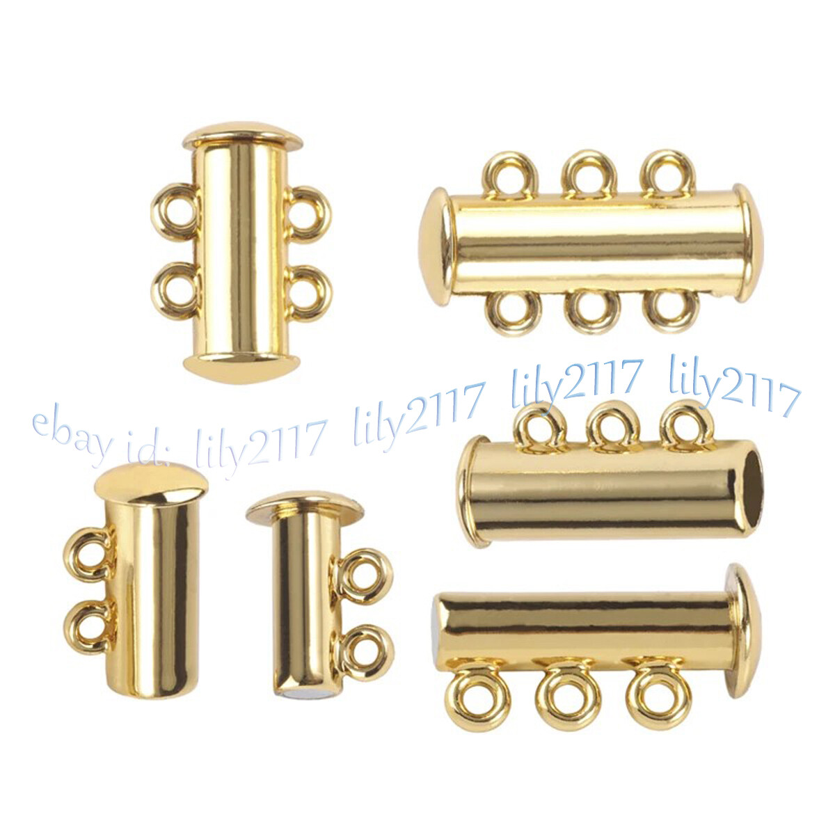 Multi-layered Magnetic Slide Lock Tube Clasps Connector For Jewelry Making DIY