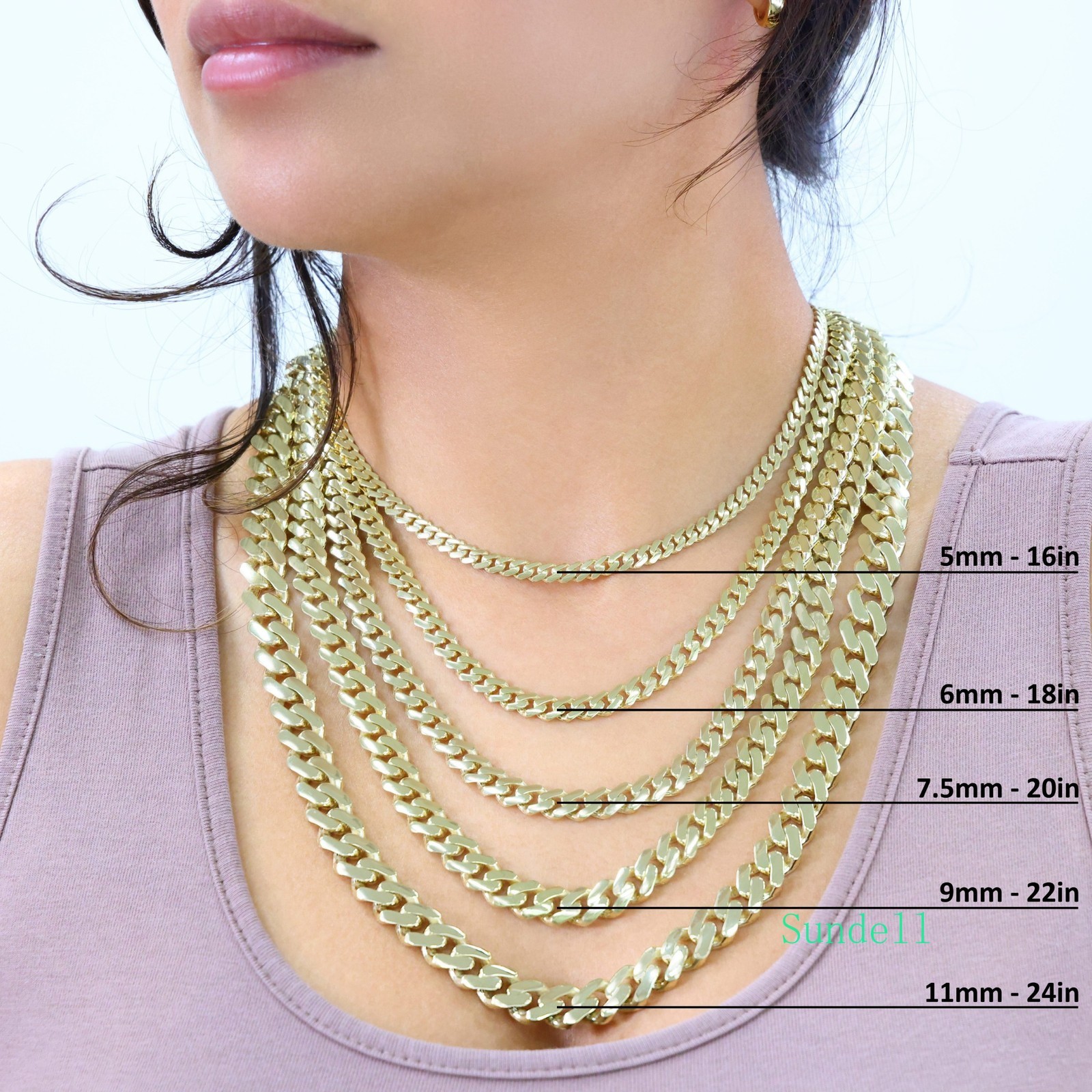14k Yellow Gold Miami Cuban Royal Monaco Chain 5mm-17mm Necklace Bracelet 7″-30″