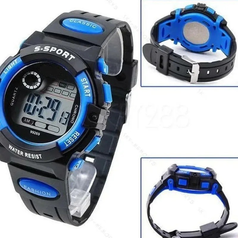 Kids Digital Electronic Watch Waterproof Children Boys Girls Sports LED Watches