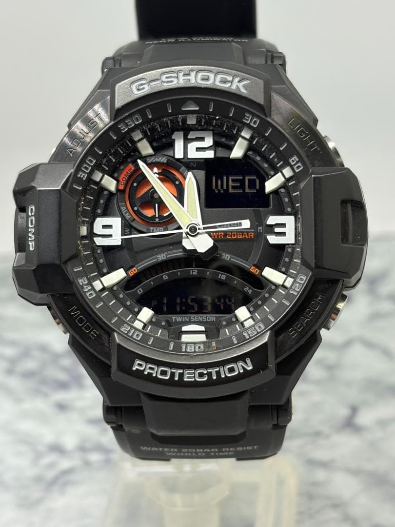 CASIO G-SHOCK GA-1000-1AGF Sky Cockpit Twin Sensor Compass Analog Digital Watch