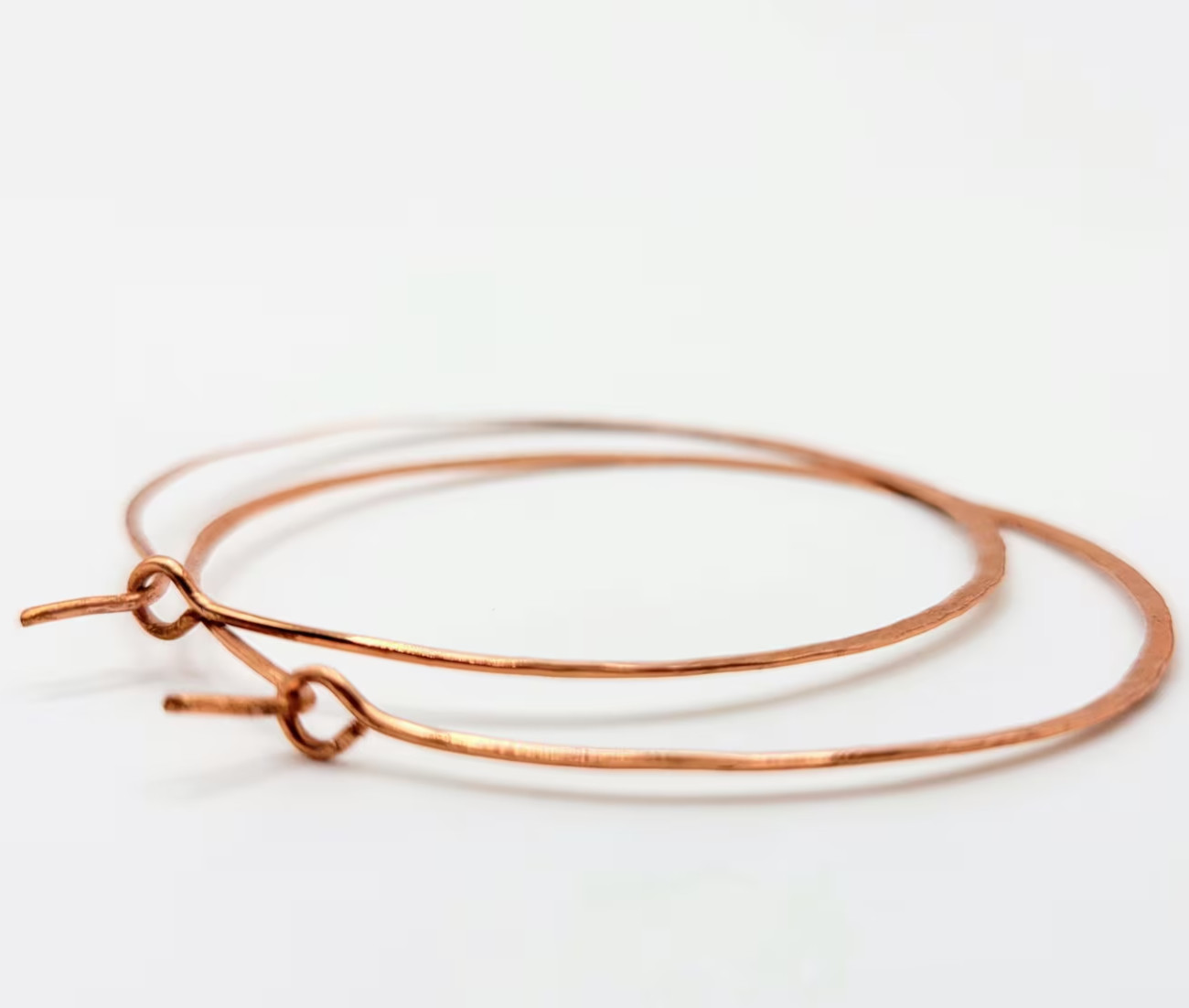 Pure Copper Healing Circle Circular Hoop Earrings Jewelry, Spiritual Kriya