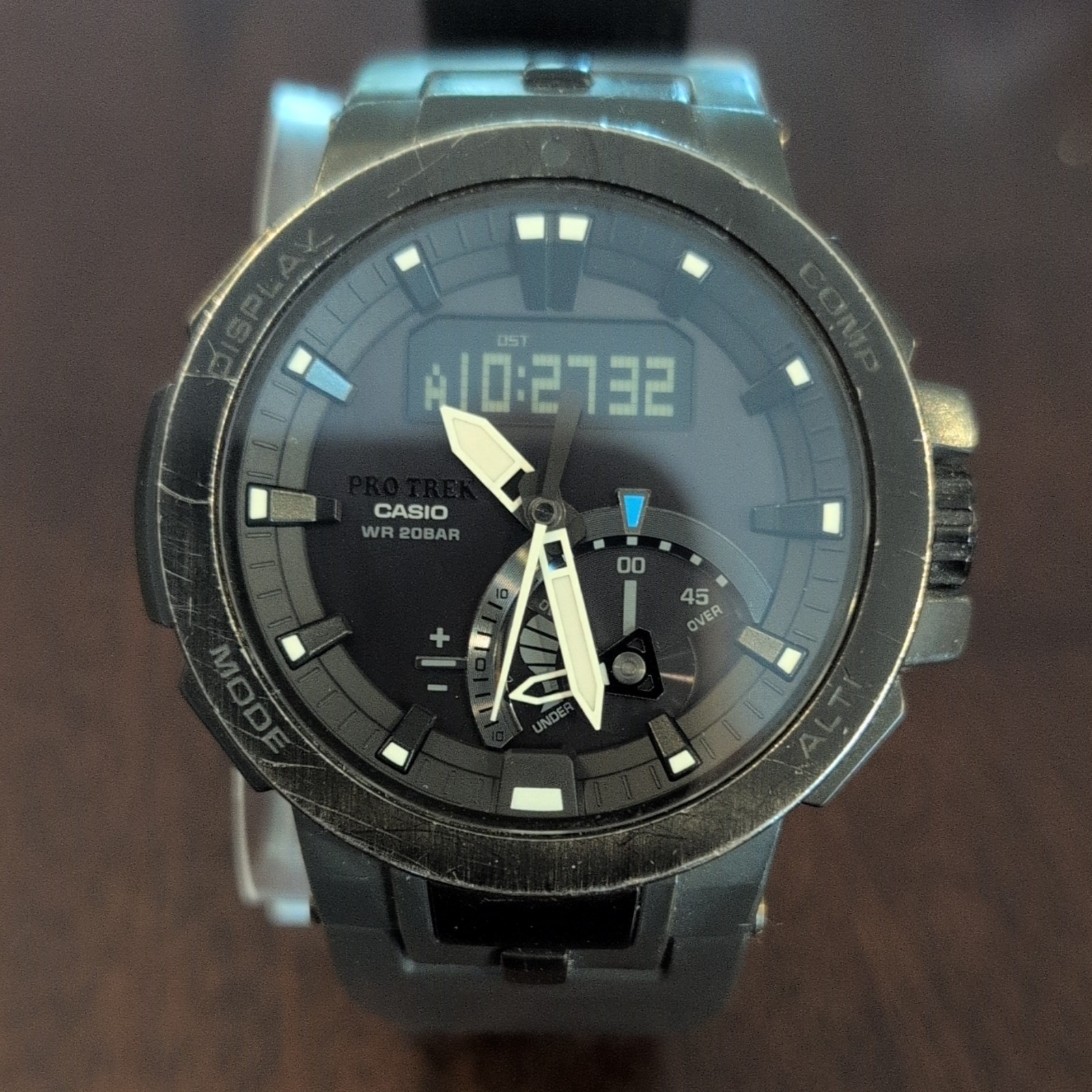 Casio Pro Trek Tough Solar Multi-Band 6 Analog-Digital Black Resin 200m