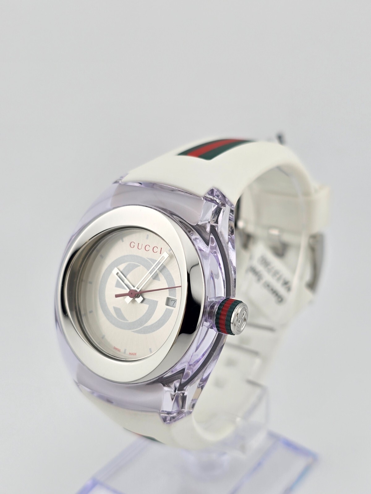Gucci Women’s Sync L White Rubber Strap Quartz Watch – YA137302 ($670 MSRP)