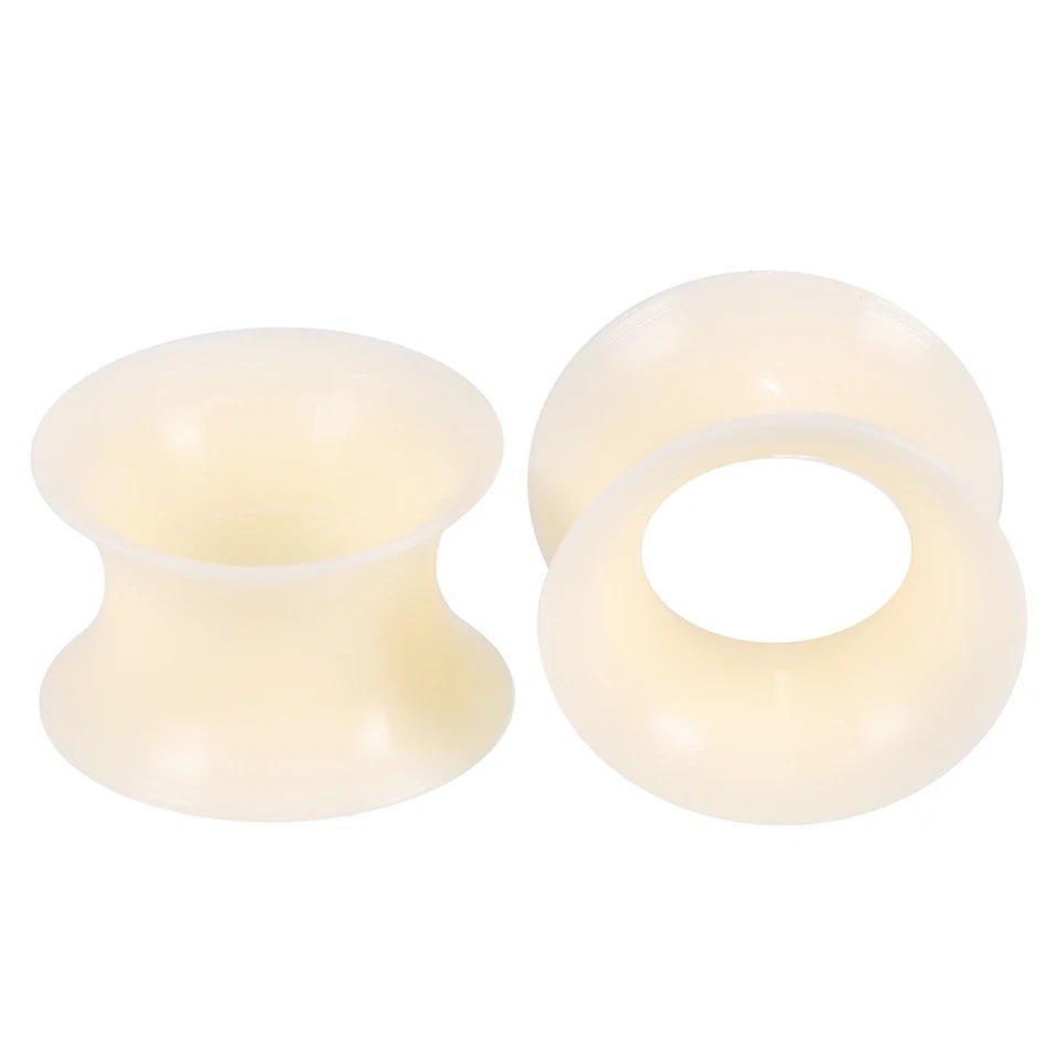 2pcs Thin Silicone Ear Plug Ear Tunnels Plugs Gauges Jewelry Earlets Flesh Gauge