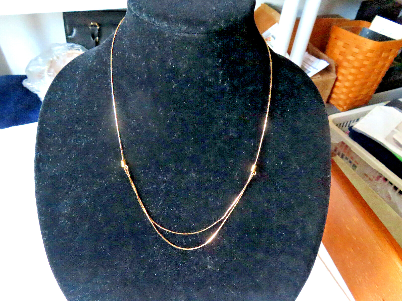 Gold Plated Adjustable Chain Necklace. Nice Gold. NEW & FREE SHIPPING IN USA.