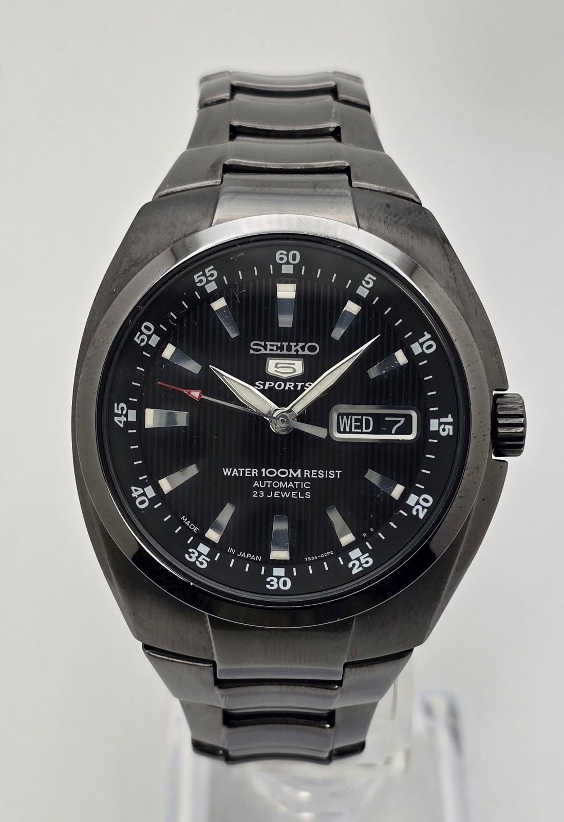 Seiko 5 Sports SNZD49J1 Black Automatic Men’s Watch – Very Good Condition Japan