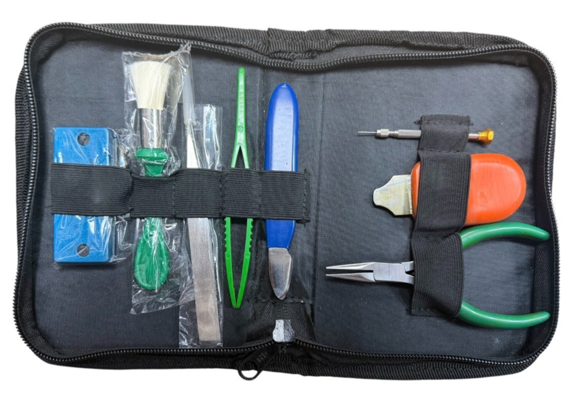8PCS Professional Watch Repair Tool Kit with Carrying Case