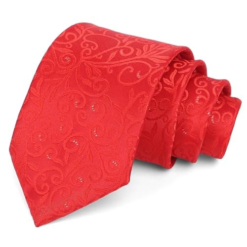 Mawjom Men Women Neckties Fashion Polyester Plaid Ties for Party Business Red