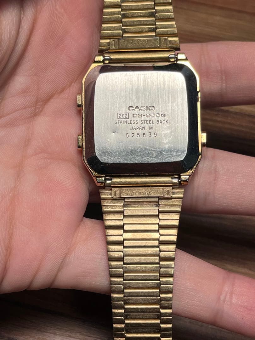 CASIO DATA BANK DB-500G Vintage Digital Watch 1984 Gold Limited